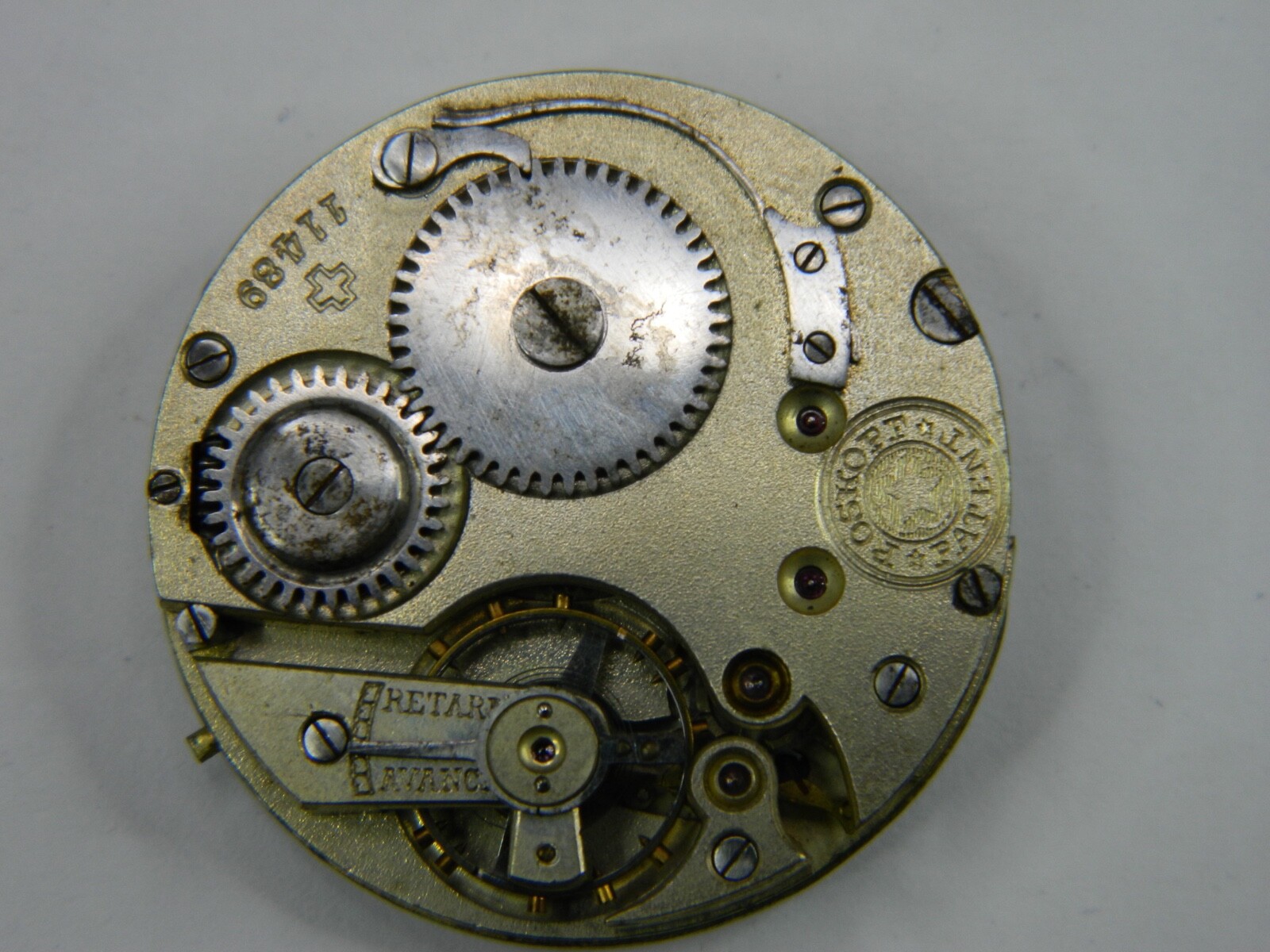 SMALL (30.7mm) VINTAGE ROSKOPF PATENT POCKET WATCH MOVEMENT – PARTS OR REPAIR