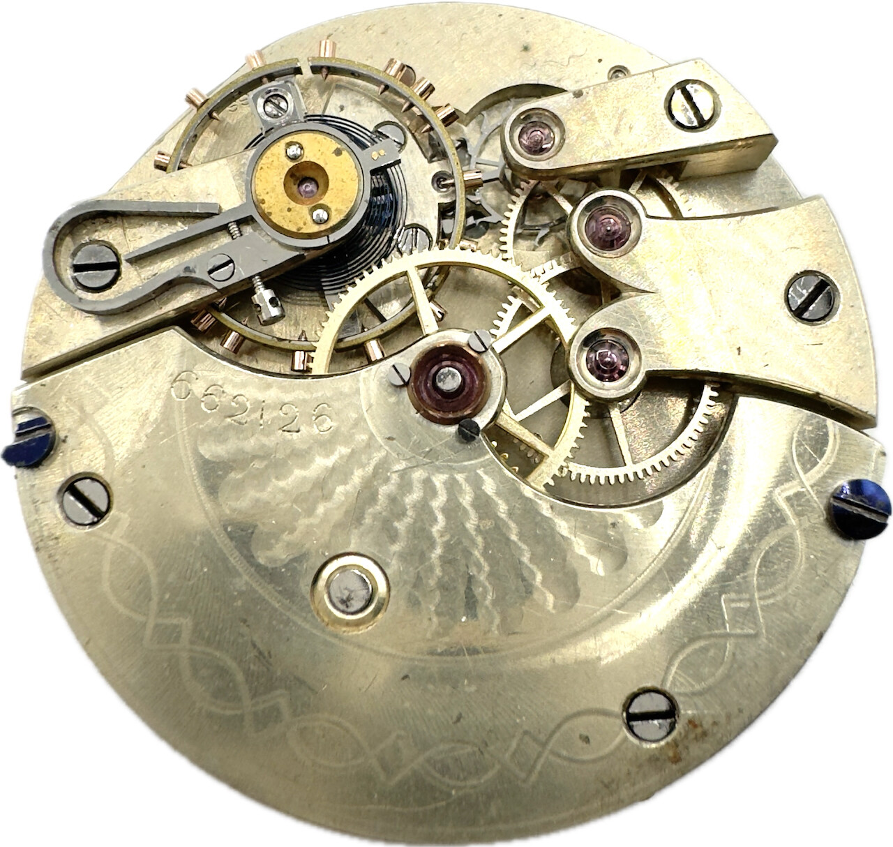 Antique 38mm Unsigned Longines Star Dial 15 Jewel Hunter Pocket Watch Movement