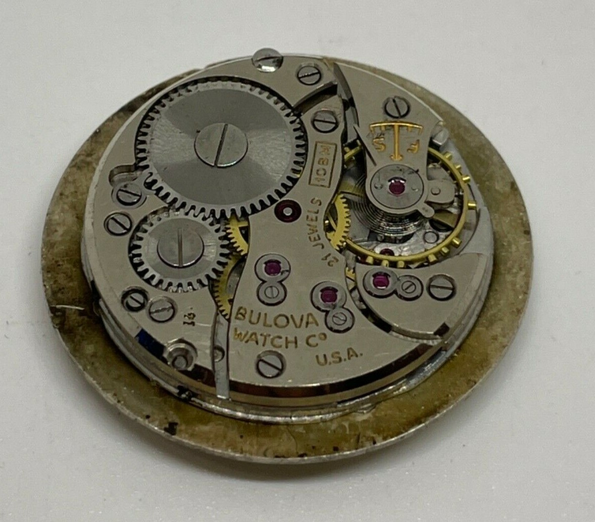 BULOVA 10 BM MOVEMENT 21 Jewels Diamond Dial