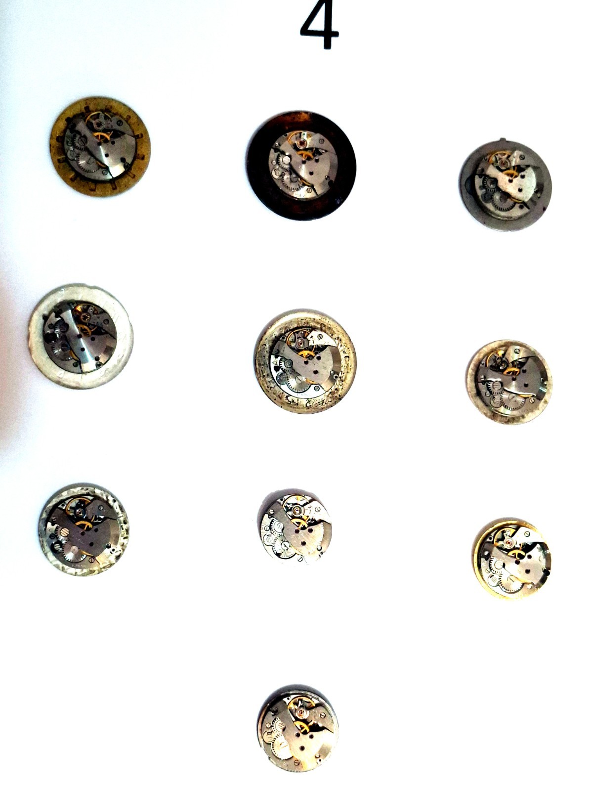 Lot 40 Soviet Watch Movements Zarja Poljot 17J w/Dial, Individually Bagged