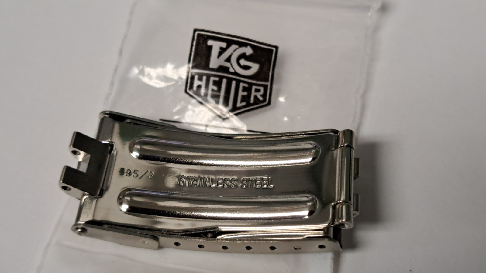 Tag Heuer clasp buckle S/S, approx 19mm diameter of pin/clasp