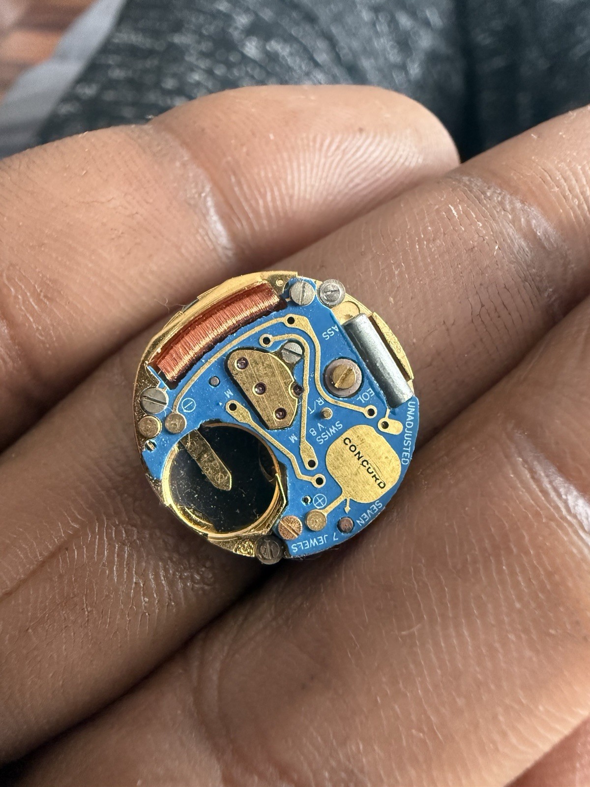 Gents Concord Saratoga dial and movement