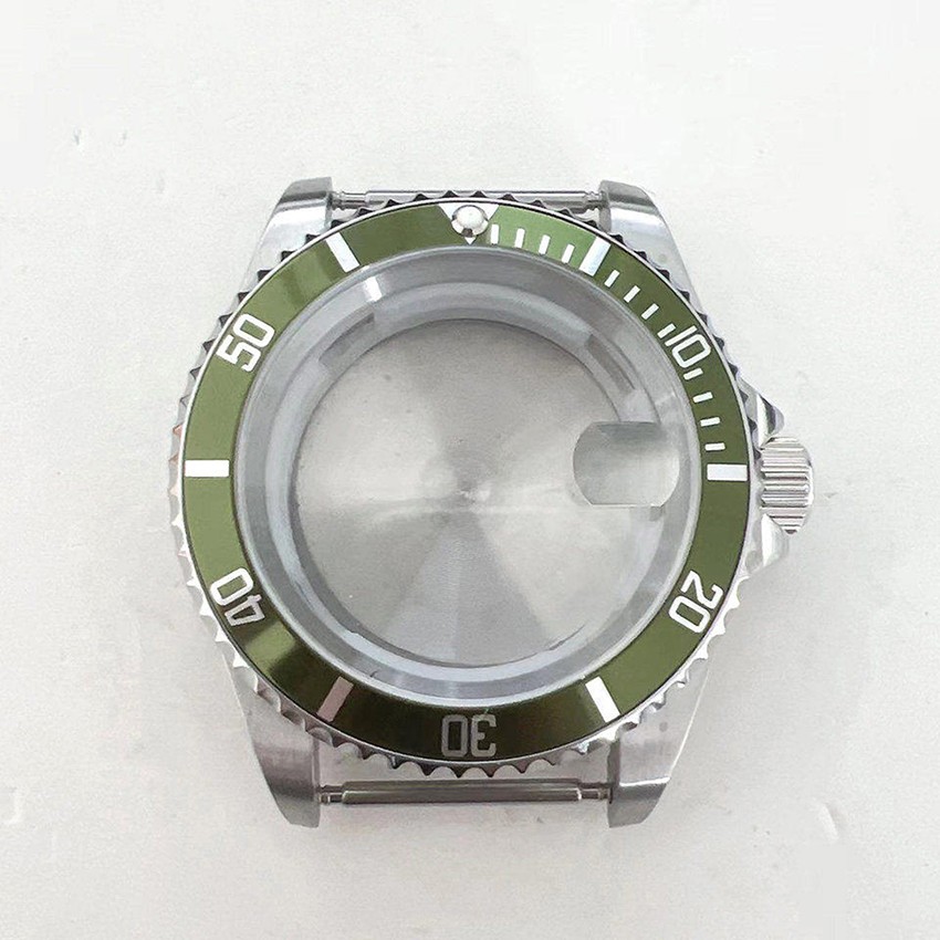 40mm Watch Case Solid-back Case with Aluminium Bezel for 8215/2813 Movement