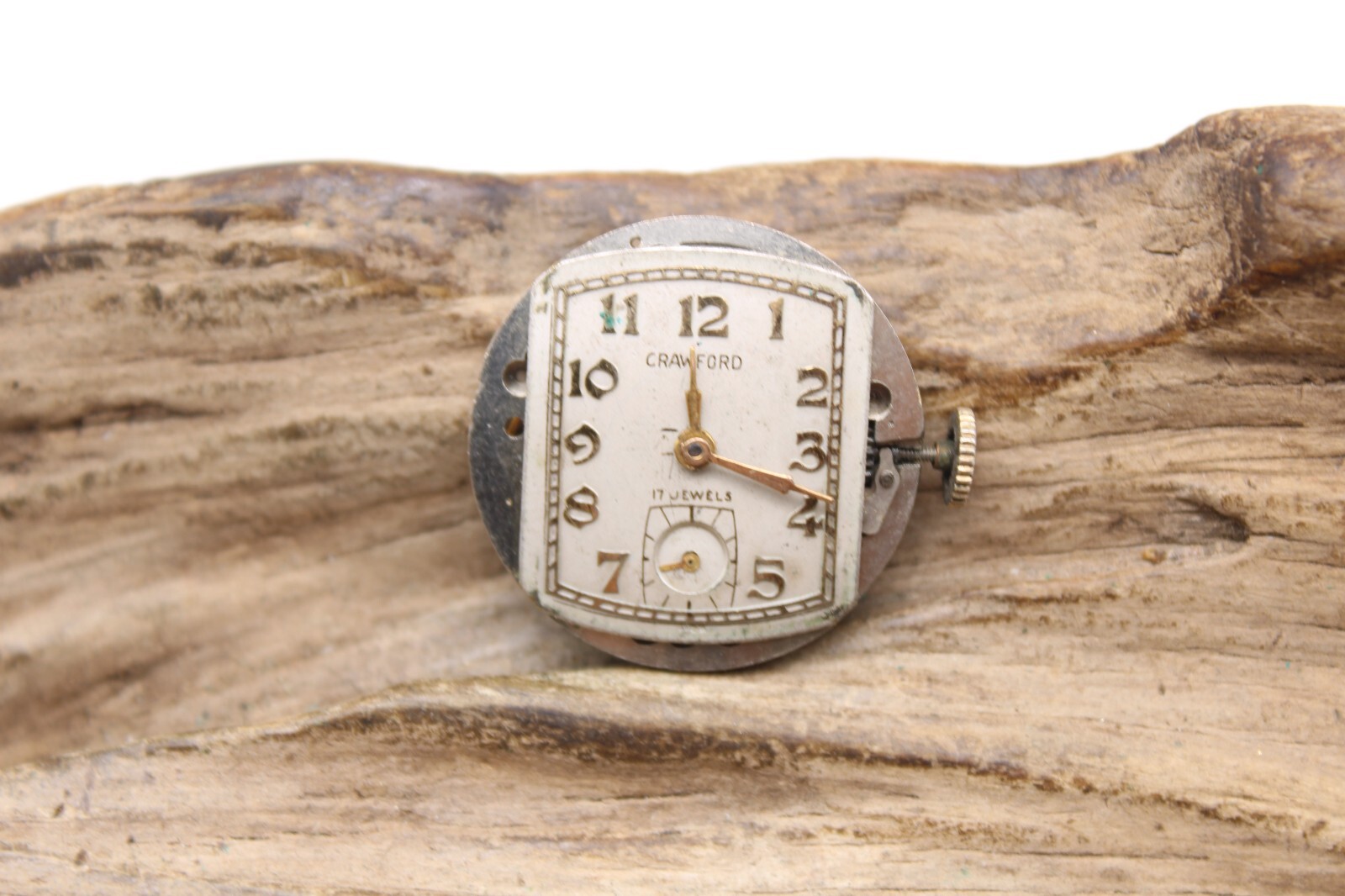 CRAWFORD WATCH MOVEMENT 17j SWISS 25.6mm FOR REPAIR (LN3)