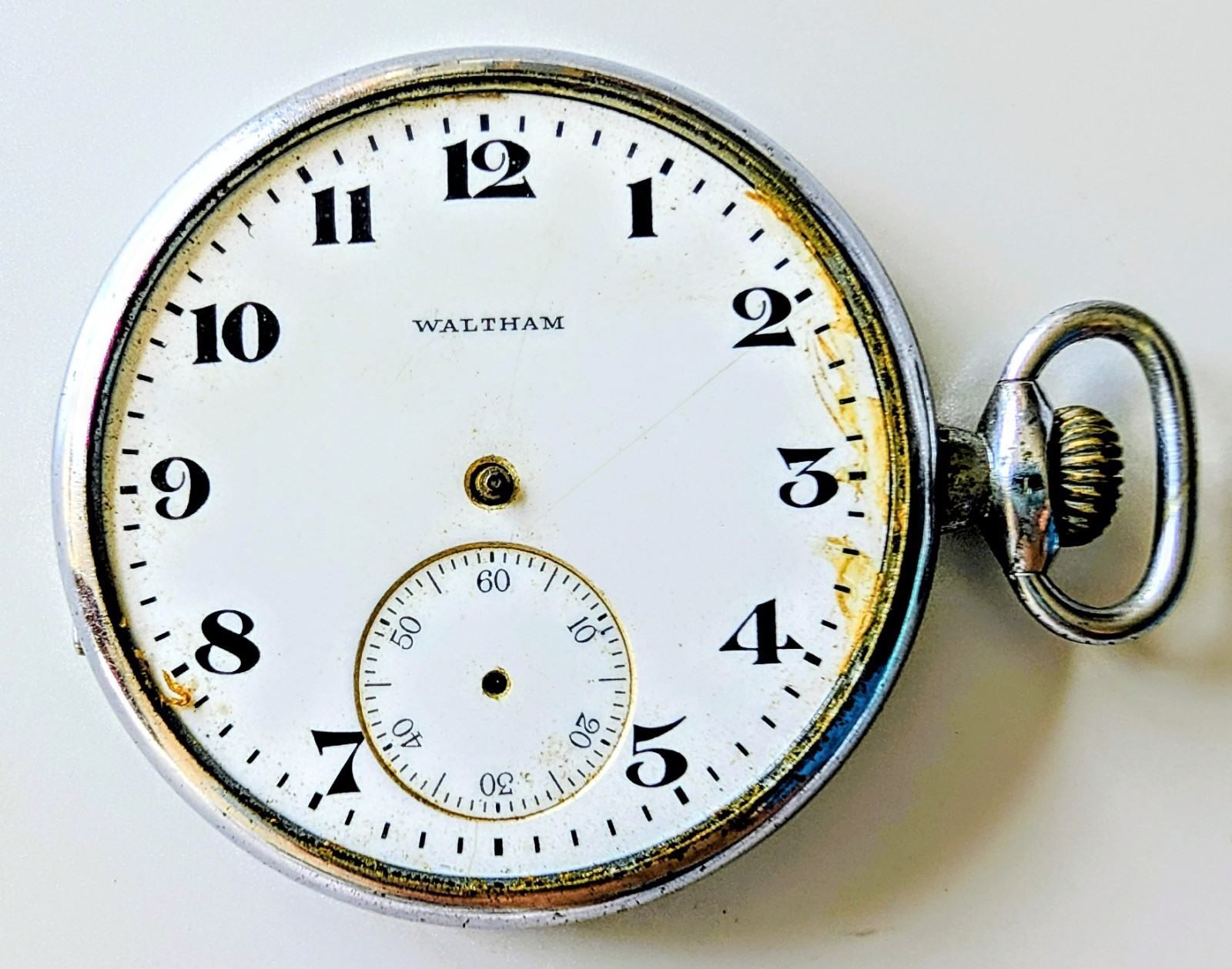 1915 Waltham Pocket Watch Movement 7J Grade 210 Model 1894 16s