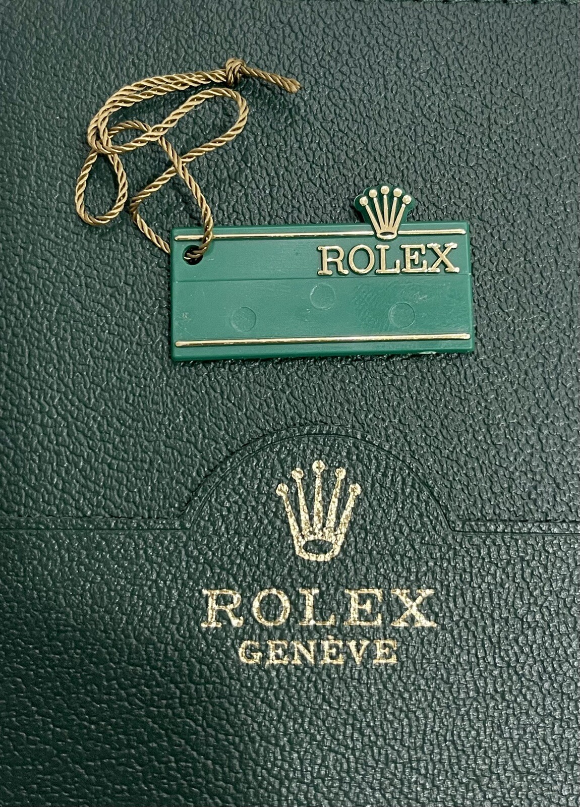 Authentic Vintage 80s Rolex Crown Green Hang Tag Submariner Sea dweller Datejust