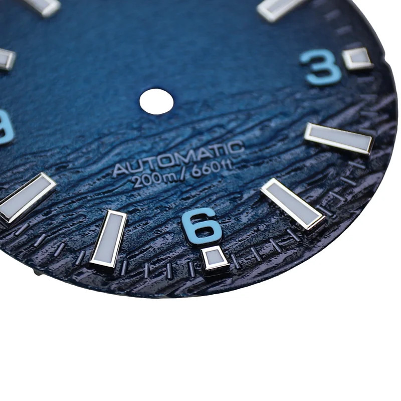 28.5mm Diving Watch Dial Face C3 BGW9 Luminous For NH35 SKX007 3 3.8 Crown Mods