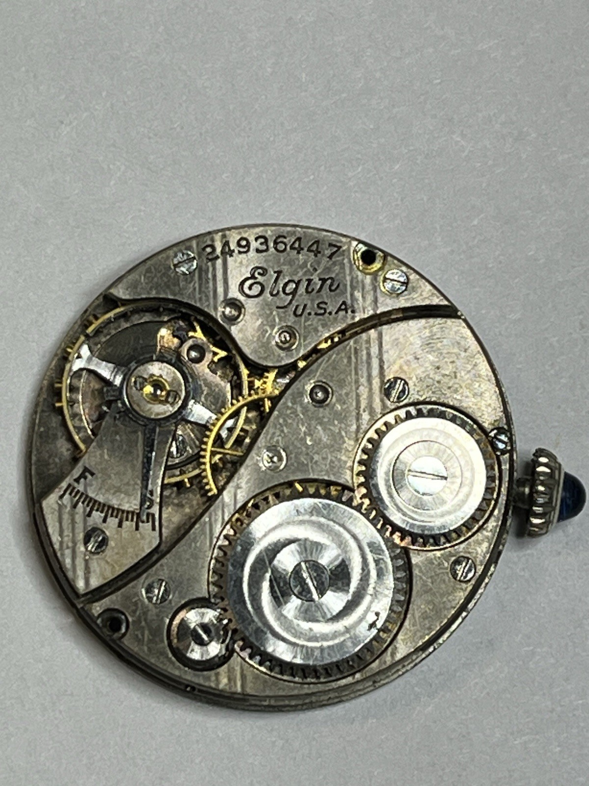 VINTAGE ELGIN WATCH MOVEMENT, CAL. 430, 7J YEAR 1922 6/0s 24936447