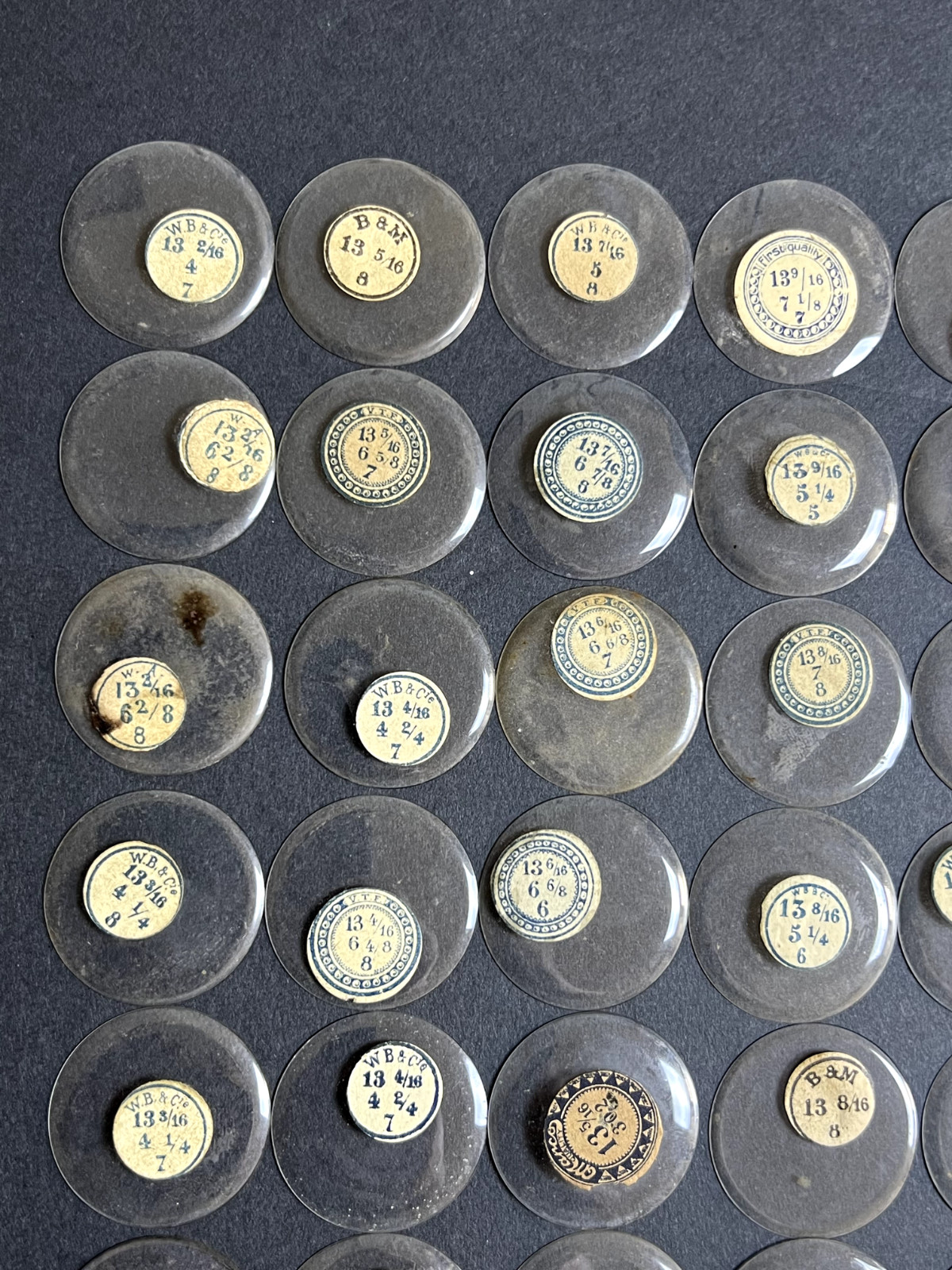 LOT OF 50 GLASS POCKET WATCH CRYSTALS SIZE 13 REPLACEMENT PARTS
