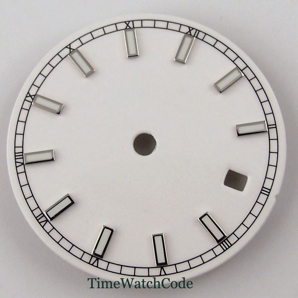 29mm Sterile White Watch Dial Fit ETA2824 DG2813 Miyota8215 8205 ST1612 Date
