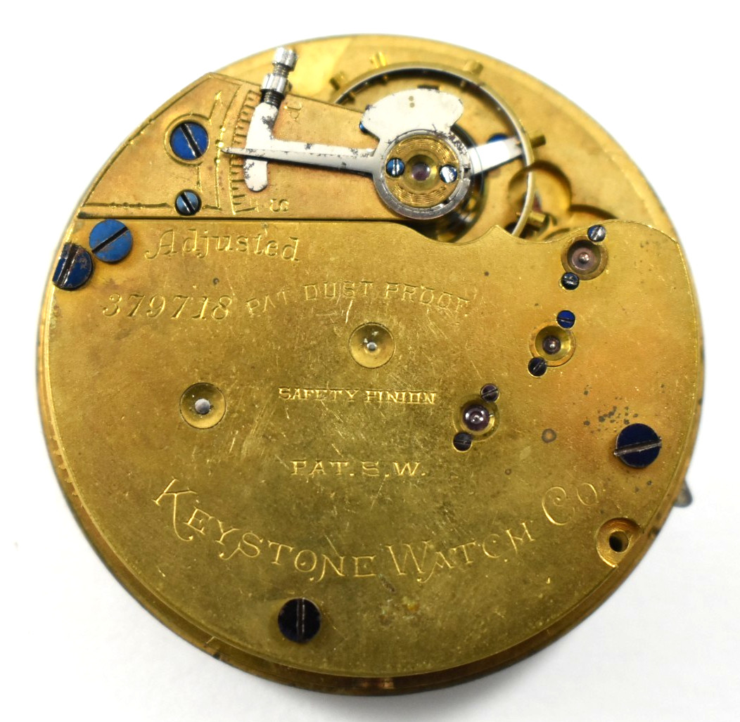 Vintage Keystone Watch Co 18s 15J Hunting Pocket Watch Movement lot.wc