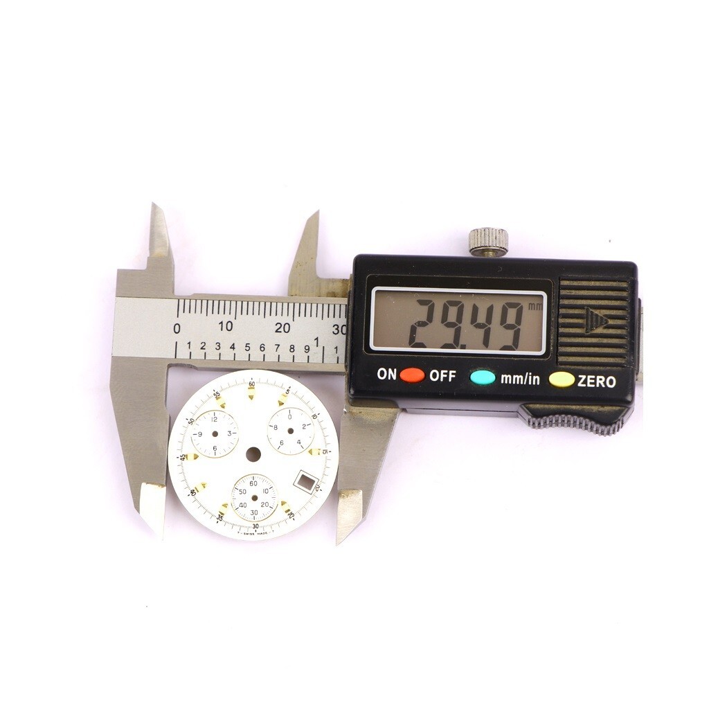 Swiss-Made White Dial Suitable for Eta Eta 251.264 or 251.262 ,Size 29.50mm #22#