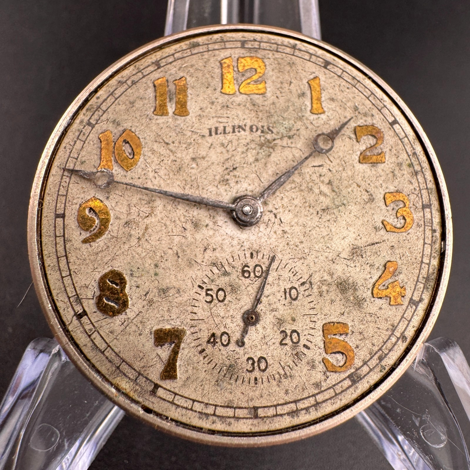 1918 Illinois Patrician Model 3 Grade 405 17J 12s Pocket Watch Movement Repair