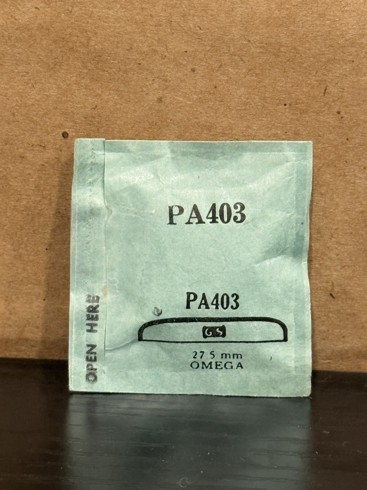 GS OMEGA Replacement Crystal PA403 27.5MM Vintage Watch Glass Crystal Part NOS