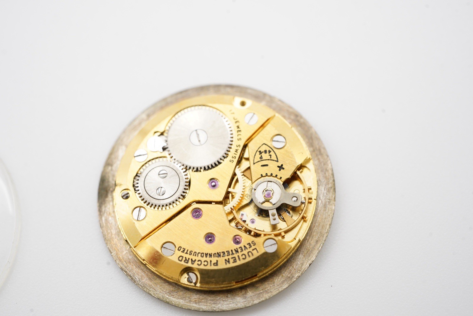 Vintage Lucien Piccard. LP48E. 17 jewel watch movement Not running