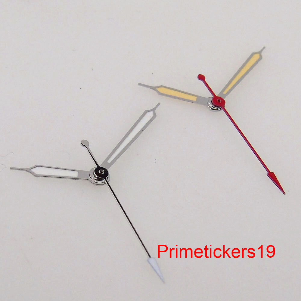 Silver Orange Watch Hands Parts Green Luminous Fit NH35 NH36 ETA2824 PT5000 Movt