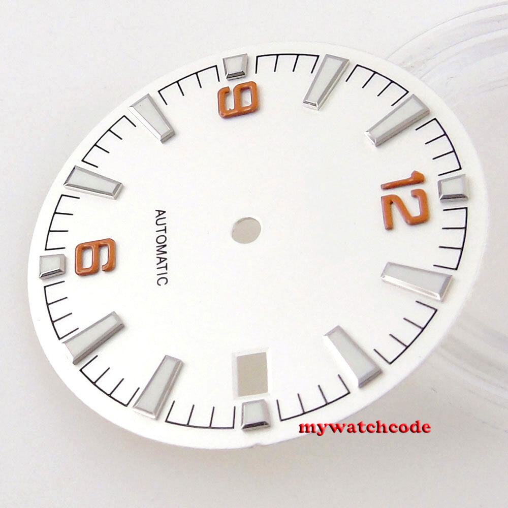 31mm Sterile Black Watch Dial Fit Japan NH35 NH36 ETA 2836 2824 Miyota 8215 8205