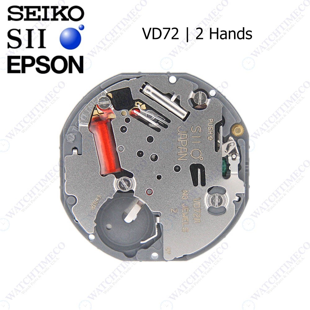 Genuine Seiko SII Epson VD72 Watch Movement Japan 2 Hands