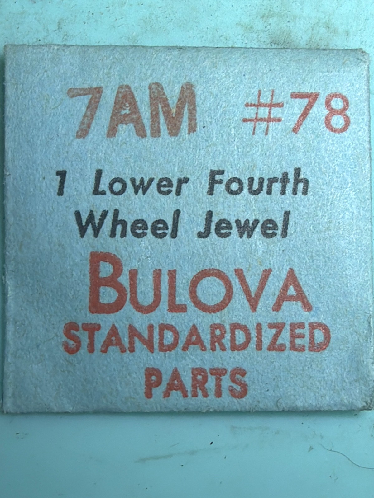 Bulova #78 – Fourth Wheel Lower Jewel – NOS – Various Calibers