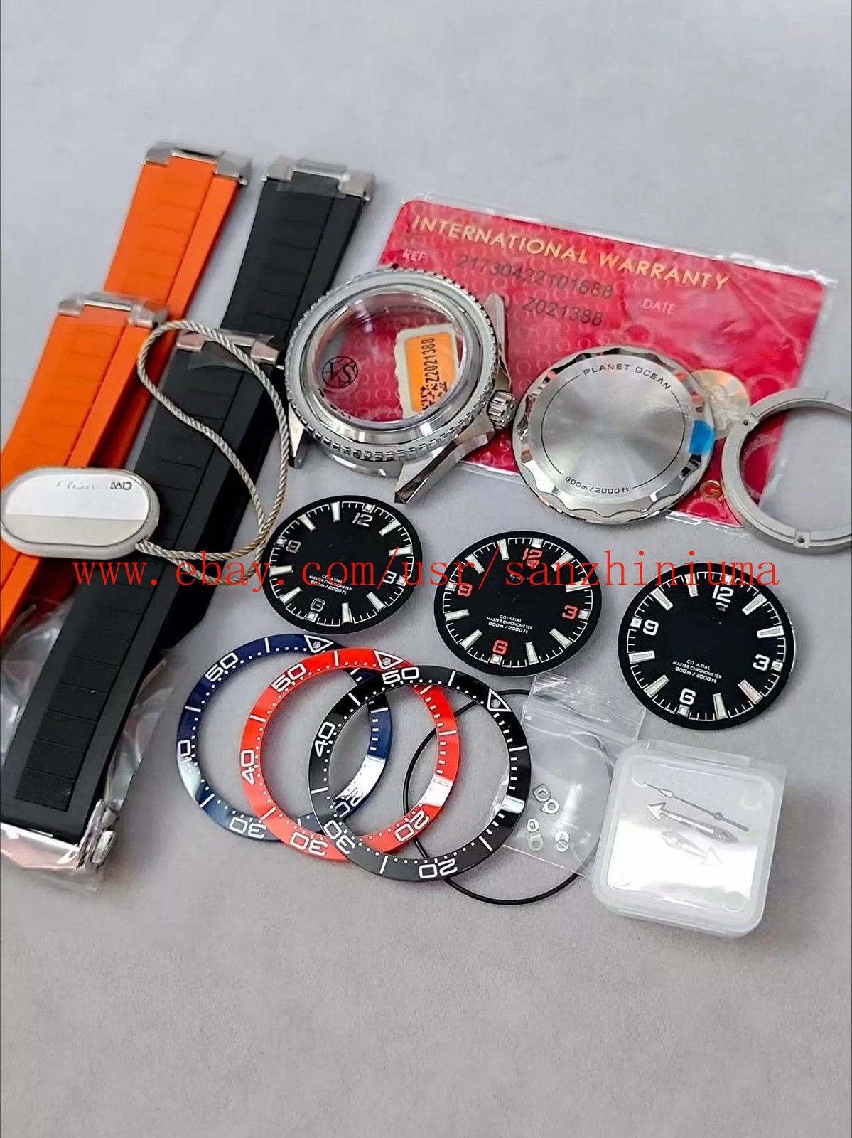 42mm Watch Case + Dial + Hands + Strap Seamaster 600m Kit Suitable for 2824