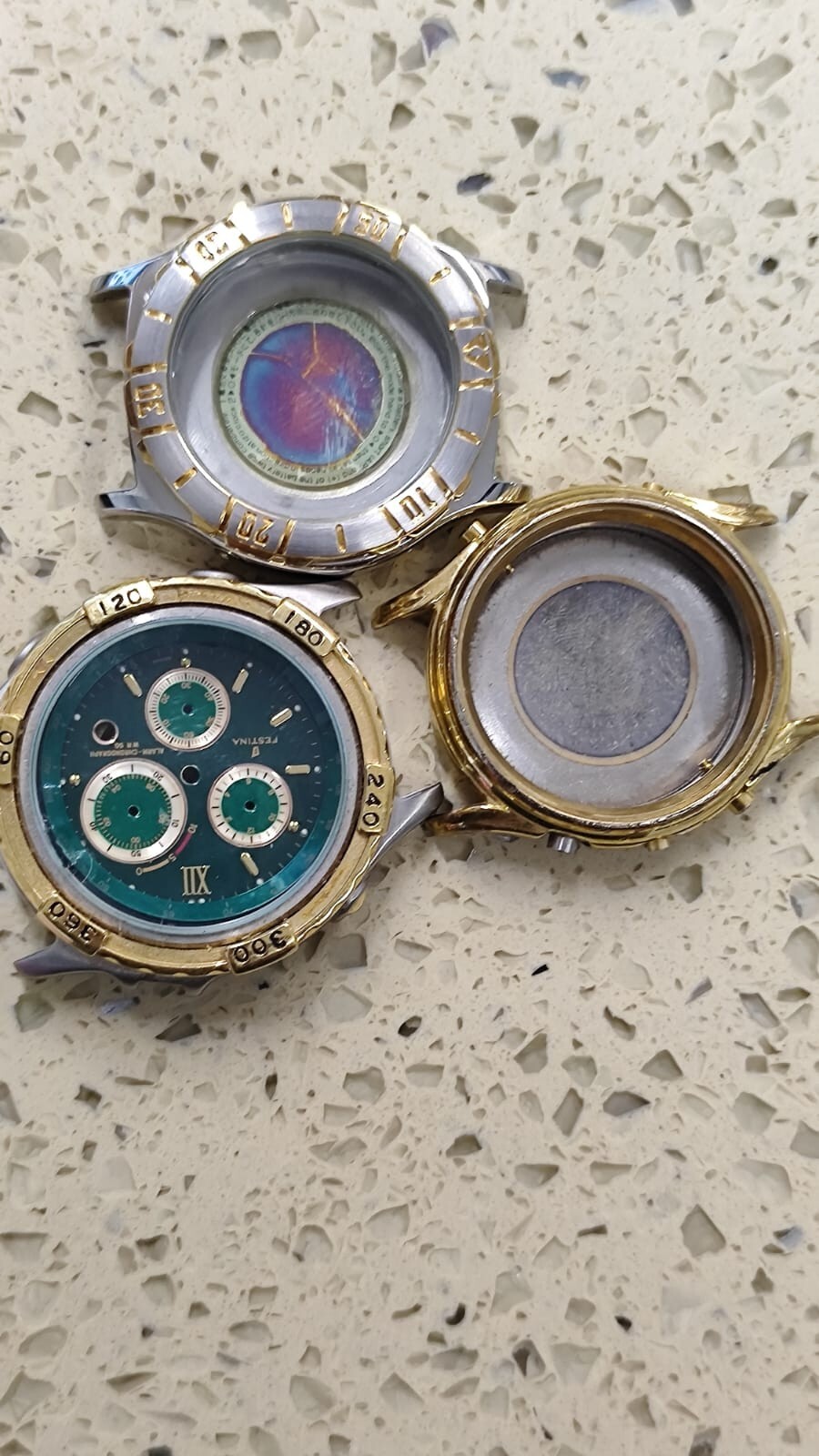 LOT Festina CHRONOGRAPH watch CASE 6317/6337/6200 NOS