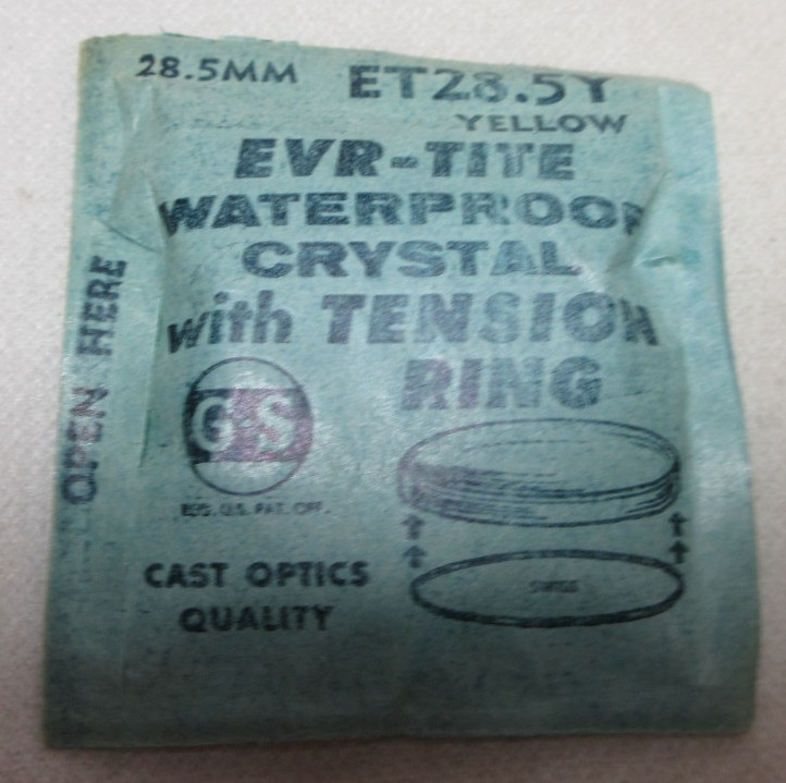 GS ROUND WATCH CRYSTAL ET28.5Y WATERPROOF EVR TITE WATCH REPLACEMENT PART #391
