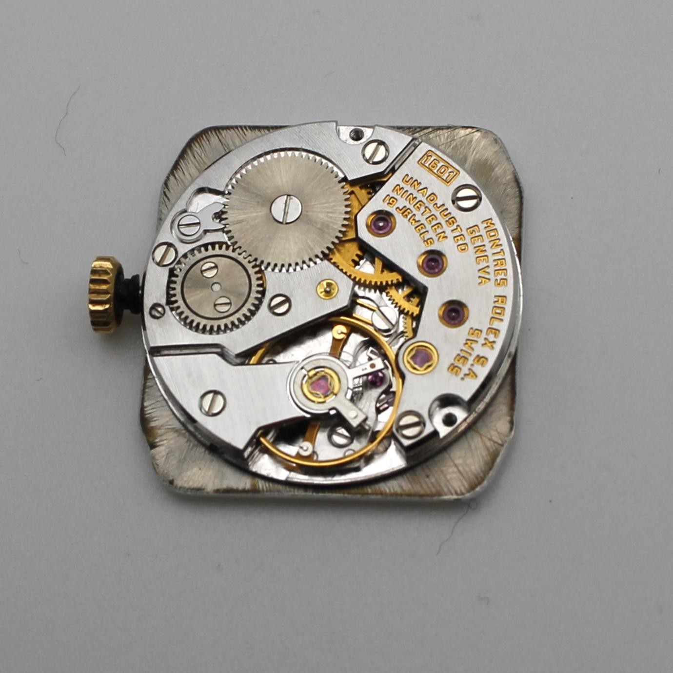 Rolex Cellini 1601 20 mm White Roman Dial Hand-Wind Unisex Watch Movement