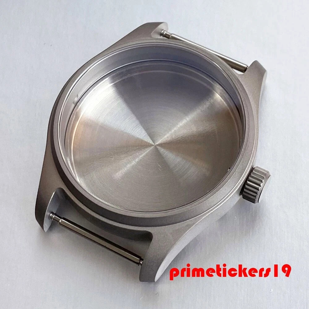 39mm Titanium Pilot Watch Parts Case+Dial Set Fit NH35 Miyota8215 ETA2824 PT5000