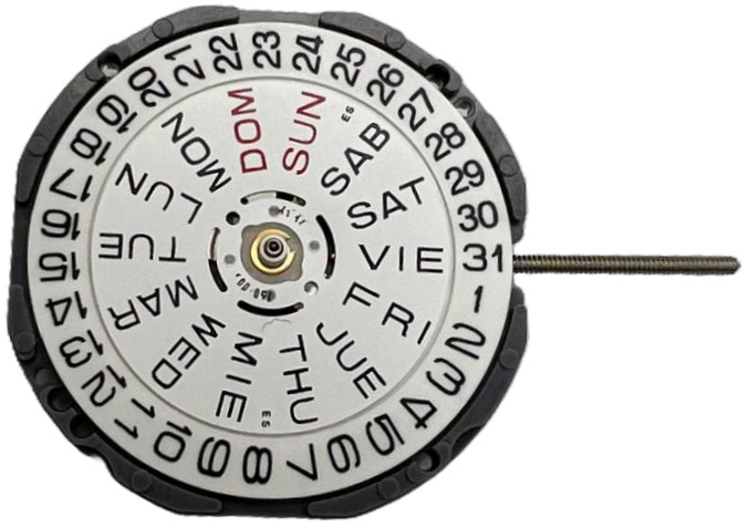 Hattori VJ33 Date At 3:00 Seiko Quartz Watch Overall Height: 4.2mm