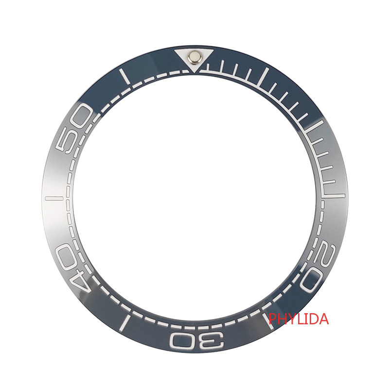 HOT 41.5mm Blue Ceramic Bezel Insert Set For Sub Style Watch B-4102 Luminous Pip