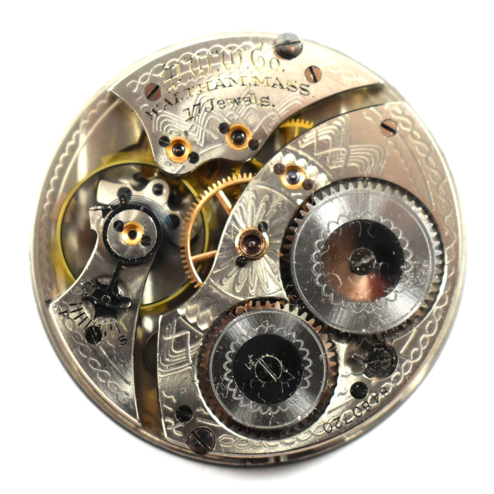 Vintage Waltham Grade 225 12s 17J OF Pocket Watch Movement lot.qd