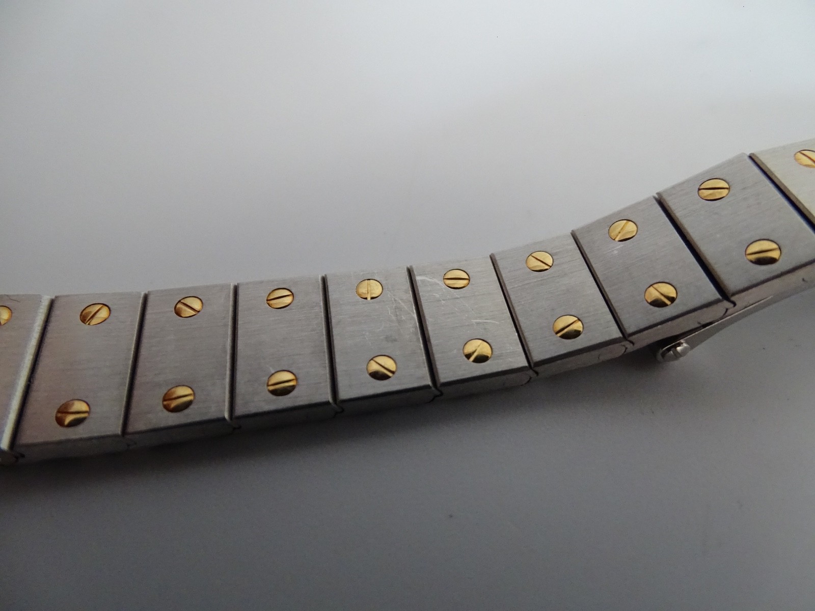 Cartier Santos Octagon Bracelet Ladies 18k Gold and S. Steel Original 12mm