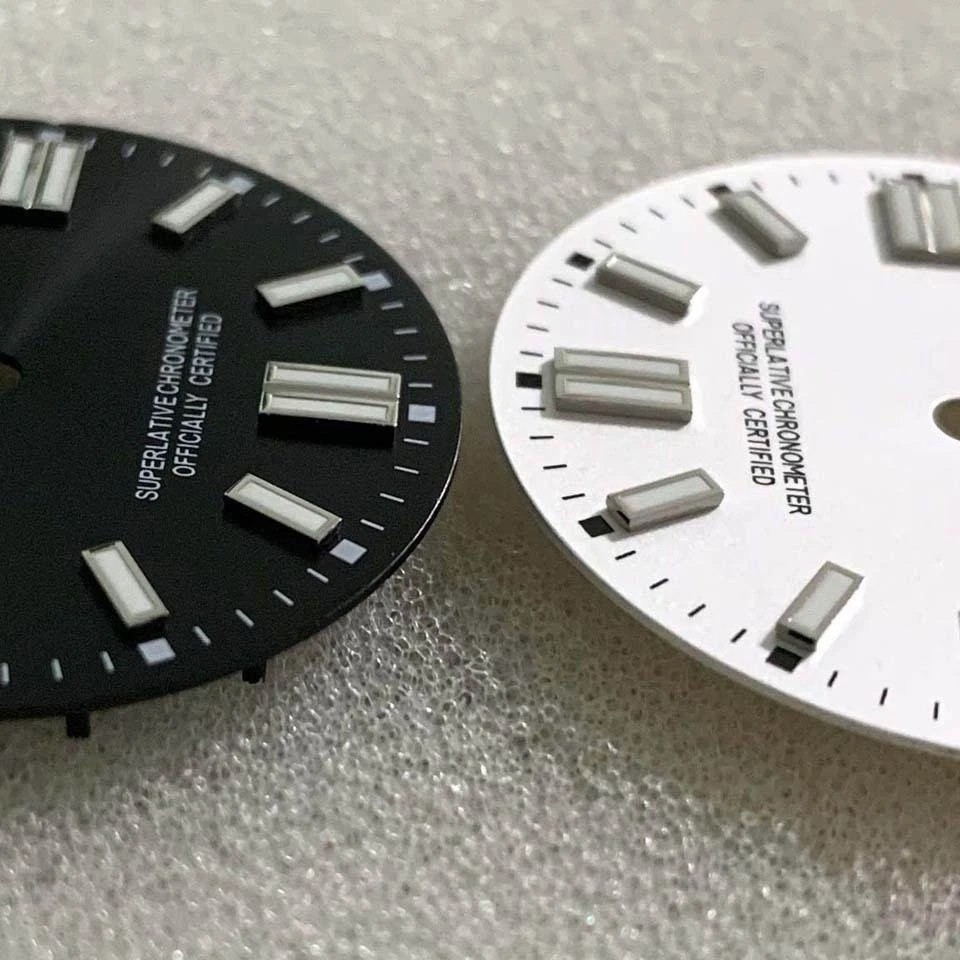 28.5mm Retro Watch Dial Green Luminous for Nh36 Nh35 Movement Watch Accessories