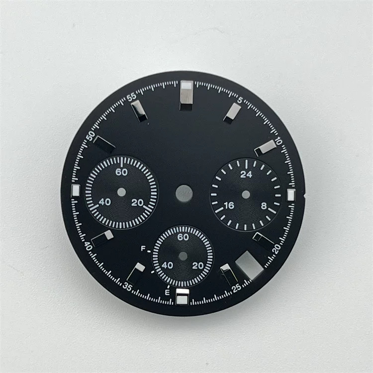 29.5mm Multifunctional Watch Dial Green Lume For Vk63 Movement Replacement Parts