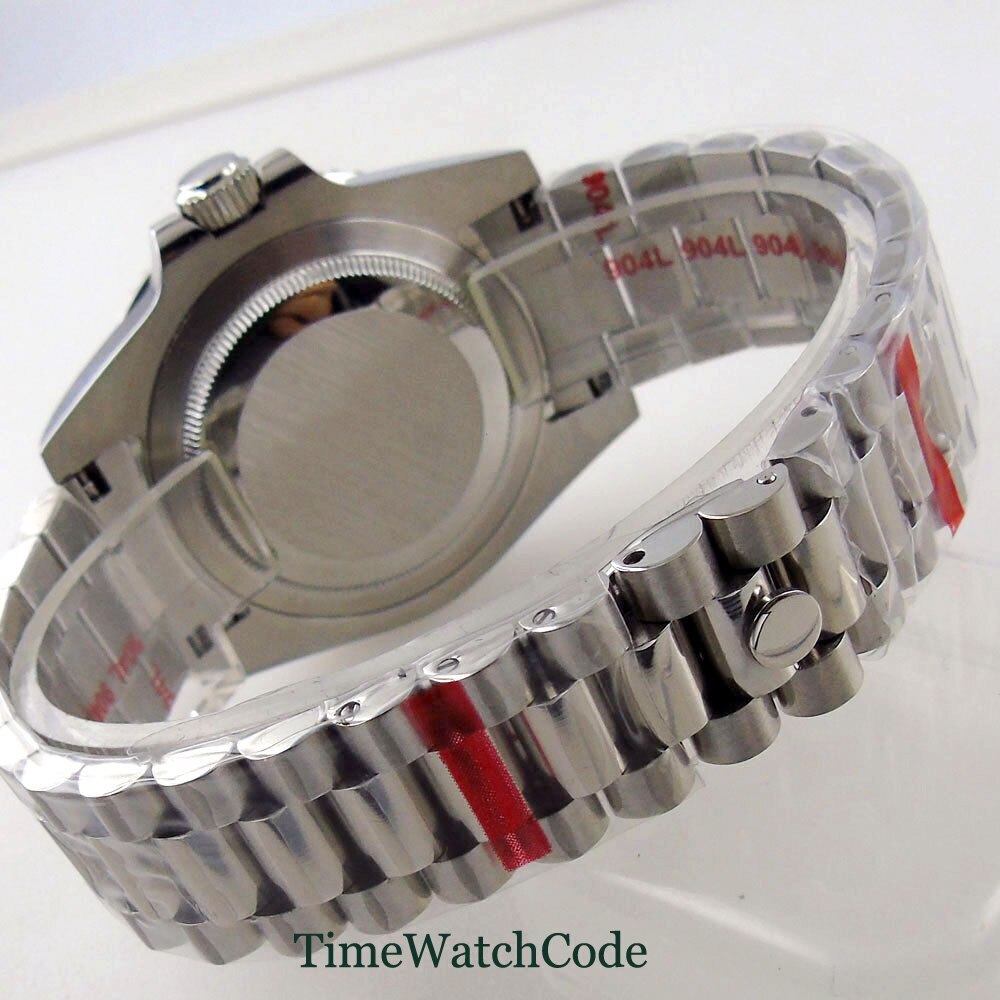 40mm Sapphire Watch Case 316L Strap fit NH35 ETA2824 PT5000 Miyota8215 DG2813