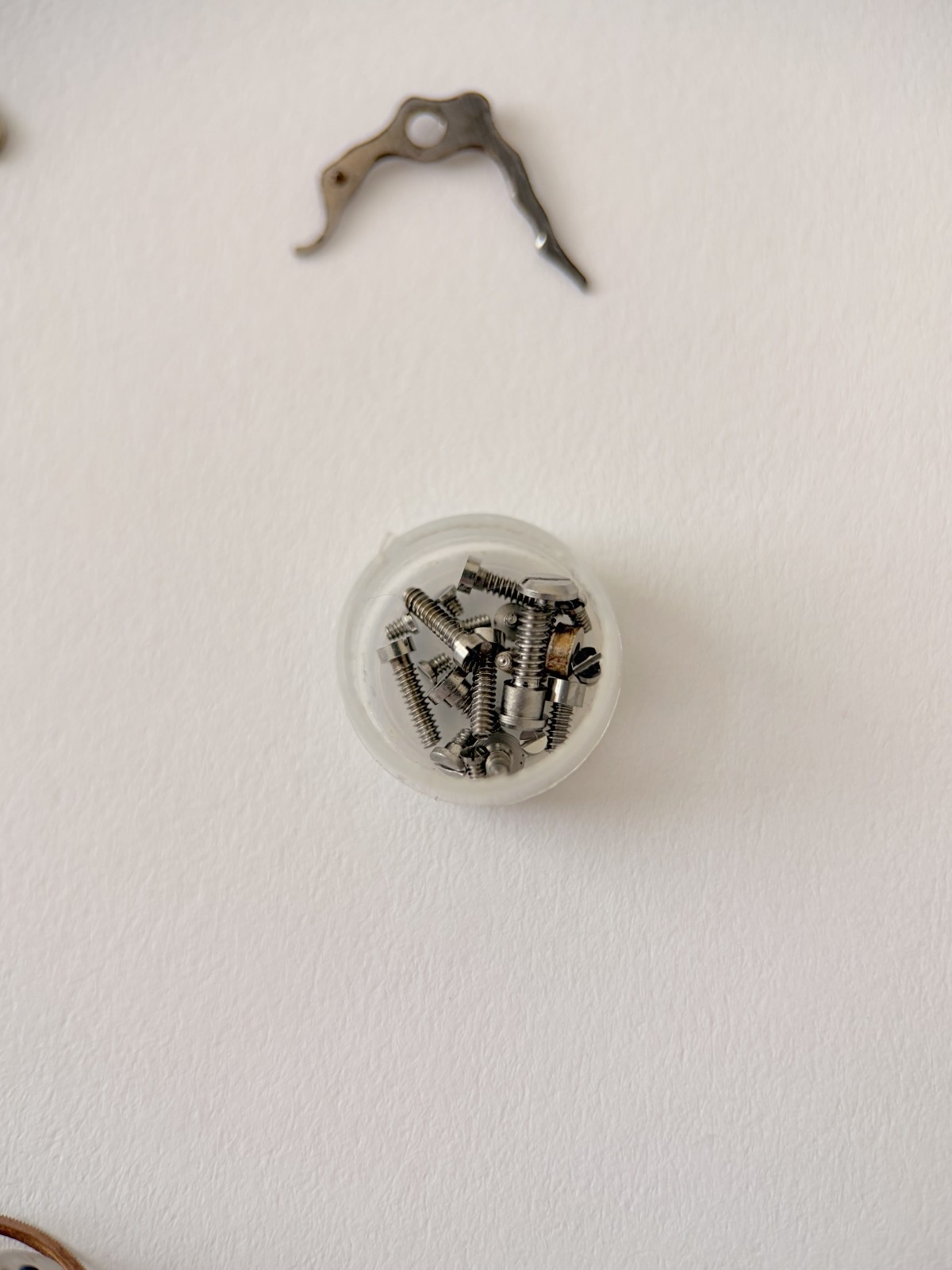 Angelus Cal 215 Chronograph Watch Movement Part Balance Fork Dial Hands Sub