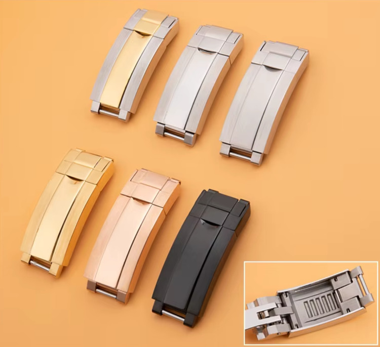 9x9mm Deployment Buckle Clasp Fits Rolex Yacht-Master Daytona Gold Rose Silver