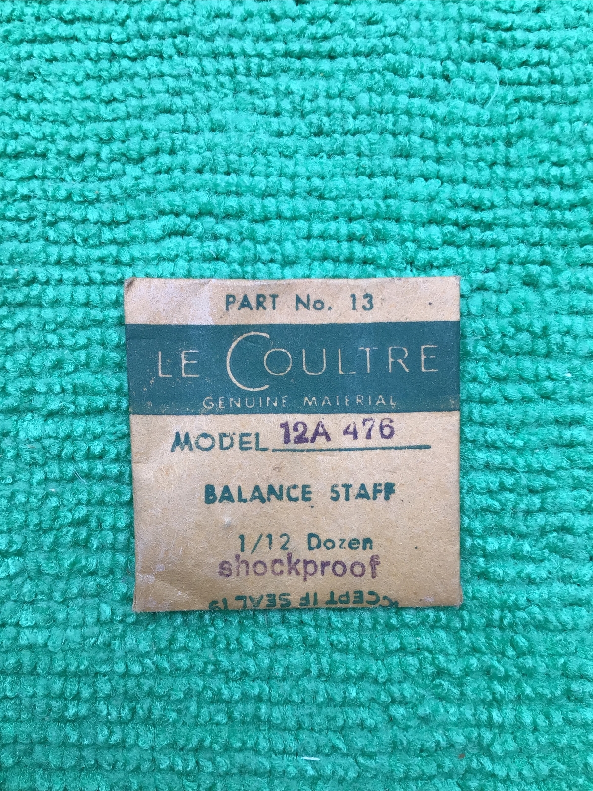 Jaeger LeCoultre Balance Staff Shockproof Cal. 12A 476 Part 723 13, NOS