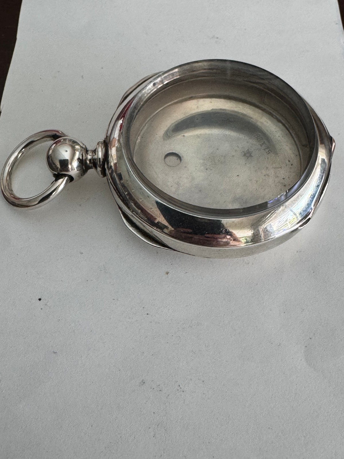 VINTAGE BIG 4OZ COIN SILVER SCARCE BLAUER WATCH CASE CO. POCKET WATCH CASE KW/KS