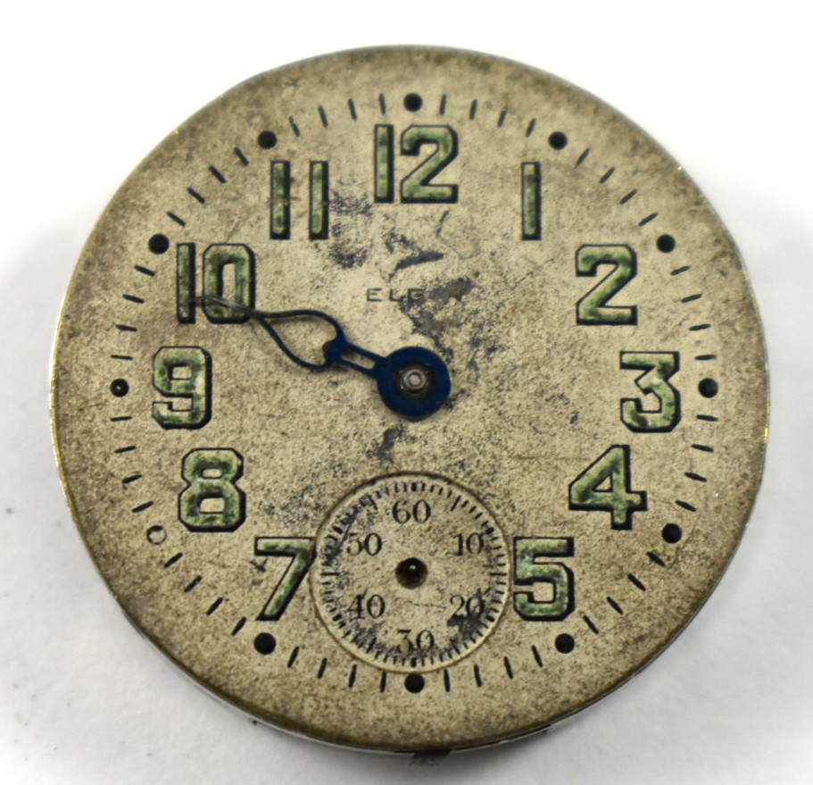 Vintage Elgin Grade 417 3/0s 7J Hunting Pocket Watch Movement lot.wh
