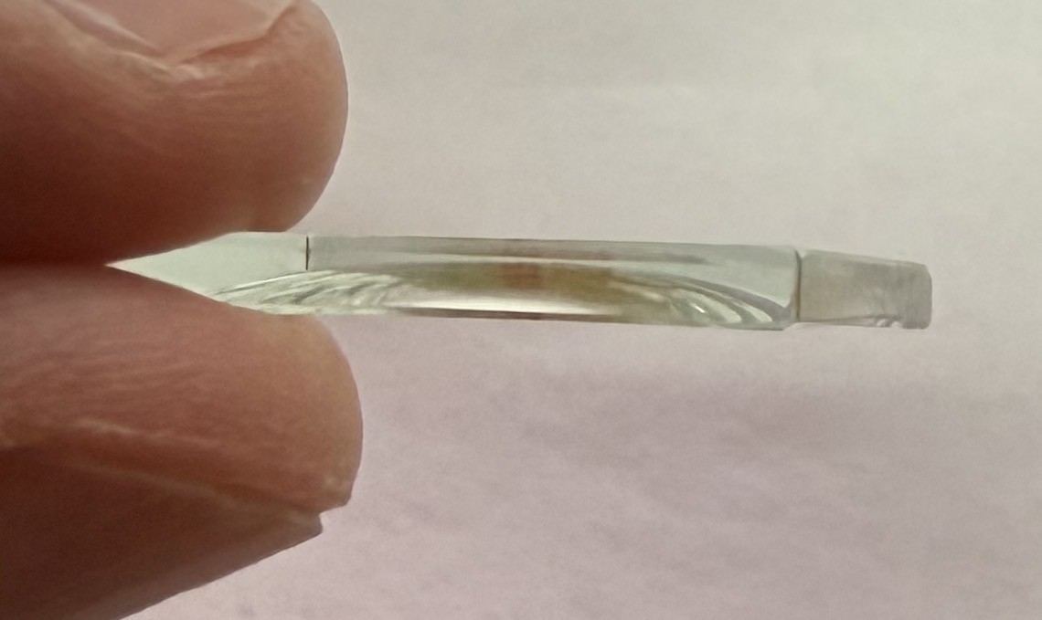 NOS 1950s Vintage Thick Glass Watch Crystal for a Hamilton 14K Solid Gold Barton