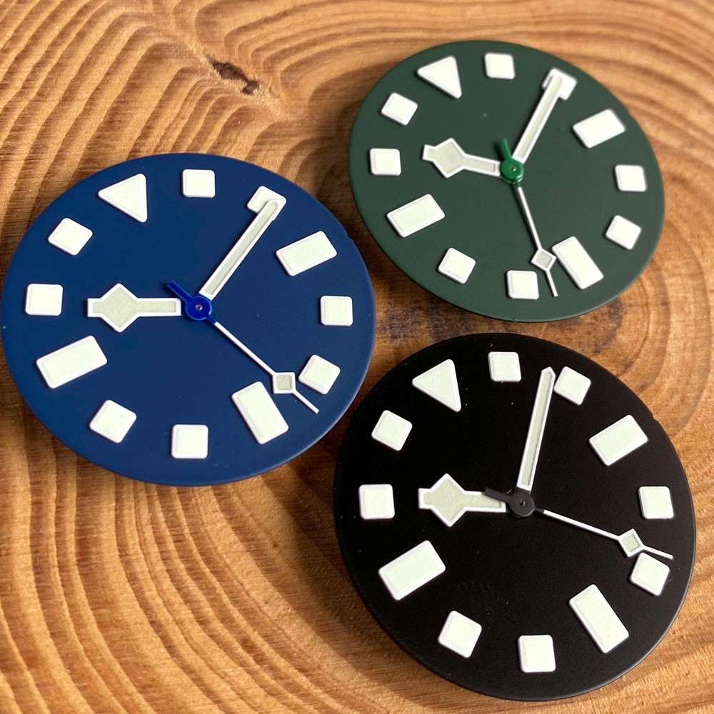 Purple Green Blue 29mm Watch Dial Set Lume fit NH35 NH36 For FXD Diver Men Watch