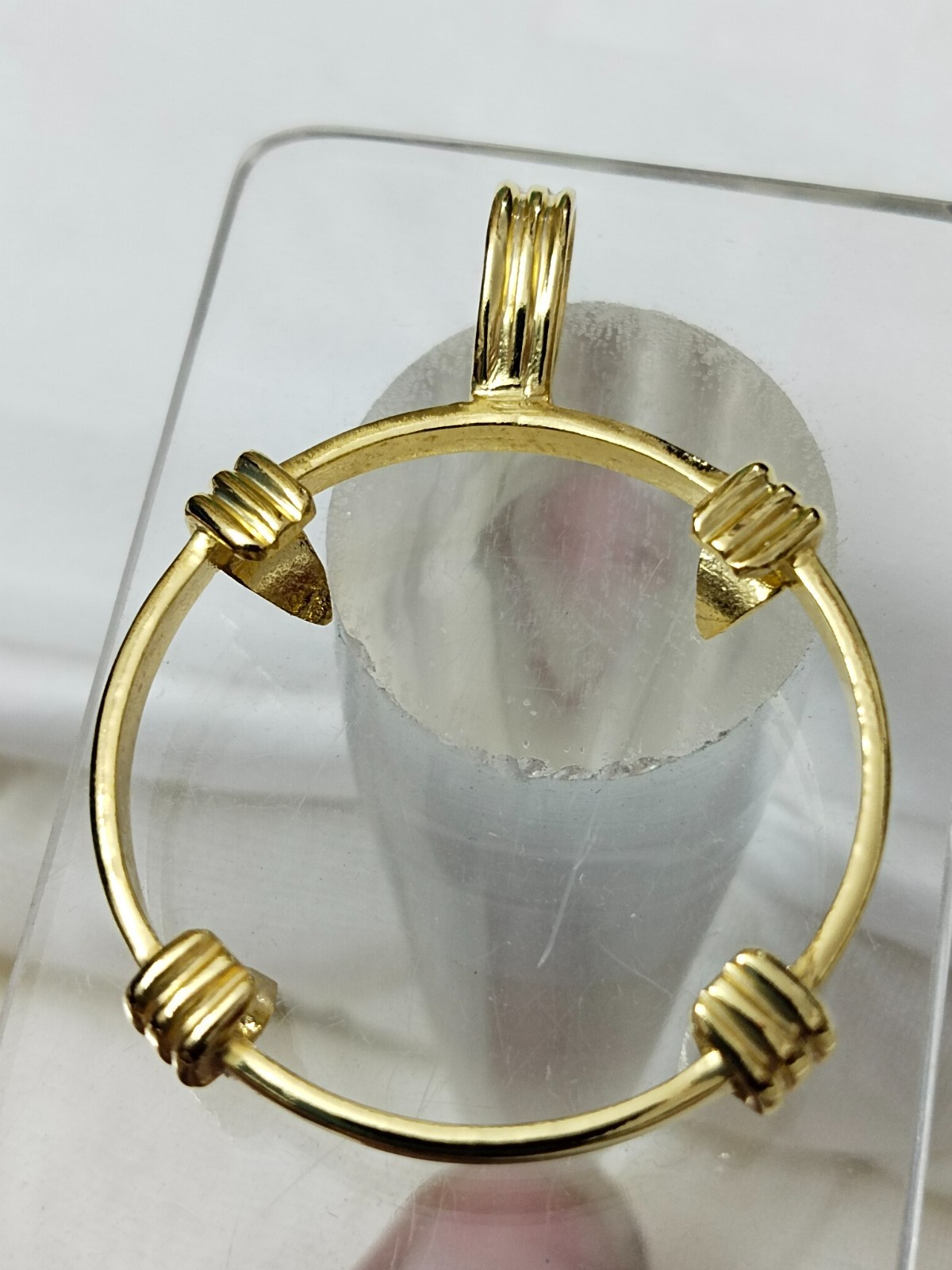 925 Sterling Silver Round Bezel Pendant: Coin Connector, Jewelry Making
