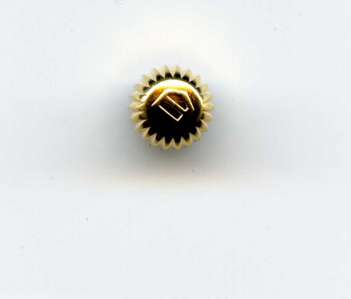 Tag Heuer 5.2 mm yellow gold in color Factory Crown screw down with tube