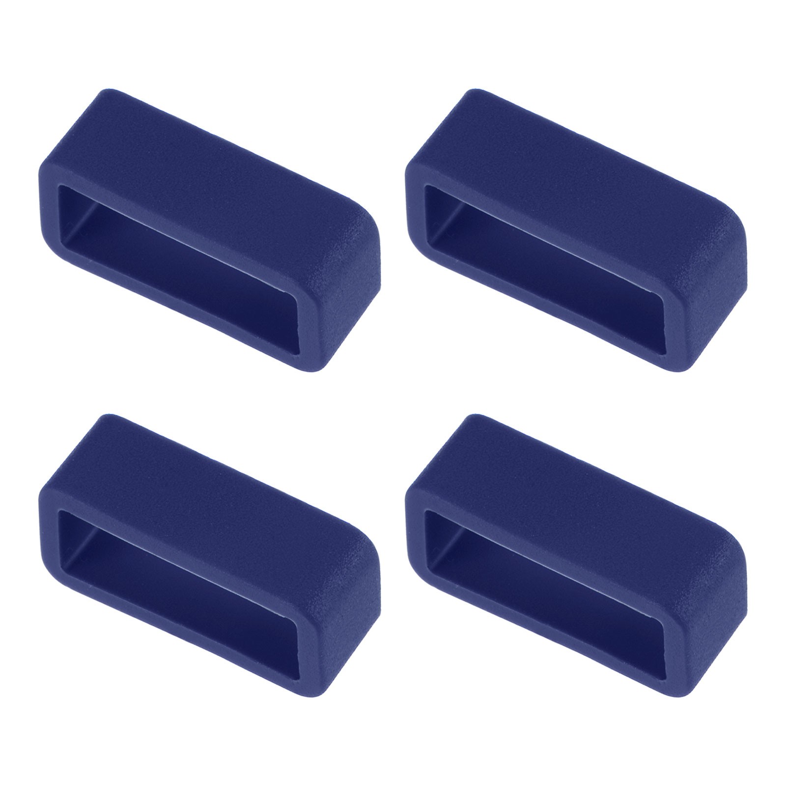 Watch Band Strap Loops Silicone for 16mm Width Watch Band Deep Blue 4Pcs