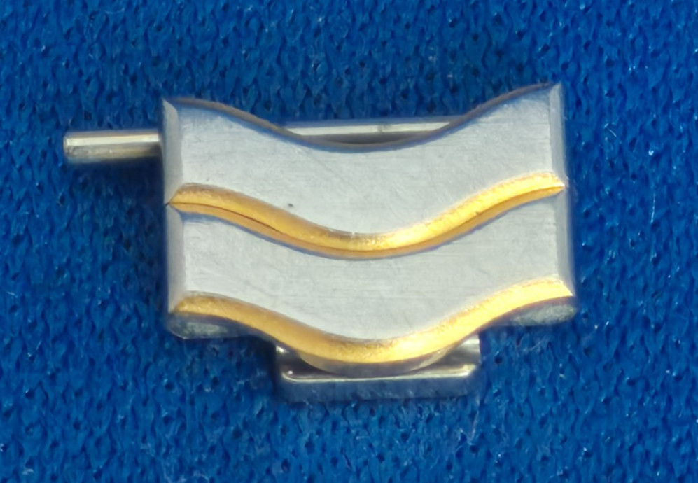 EBEL Sport Wave Classic 10mm Extra 2-Link Stainless Steel 18k Gold with Pin