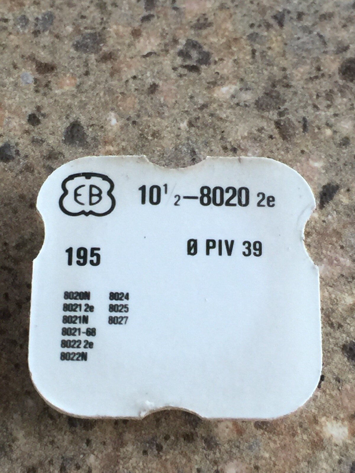 EB Caliber 8020 Barrel Arbor Part 195 New In Pack