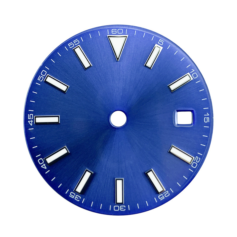 29mm Blue Sun Brushed Sterile Watch Dial Hands with Date for Miyota8215 DG2813