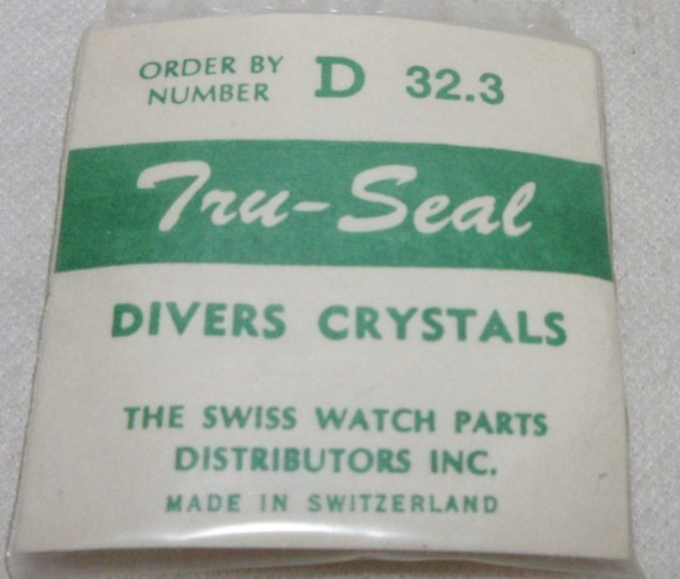 TRU SEAL DIVERS ROUND WATCH CRYSTAL D 32.3 WATERPROOF REPLACEMENT PART #449