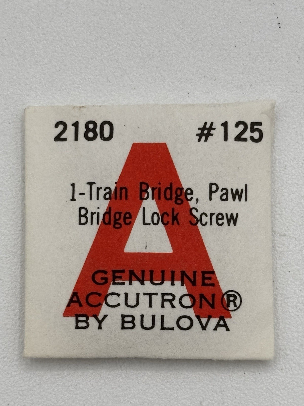 Accutron 2180 #125 Train Bridge, Pawl Bridge Lock Screw